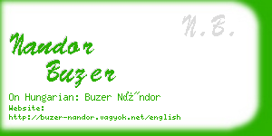 nandor buzer business card